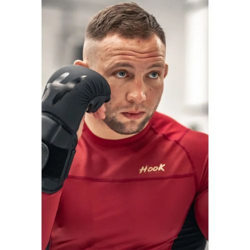 Rashguard Longsleeve Herren HOOK FIGHTING Base Rot