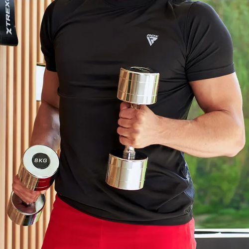Verchromte Hanteln XTREXO 2x9 kg Silber