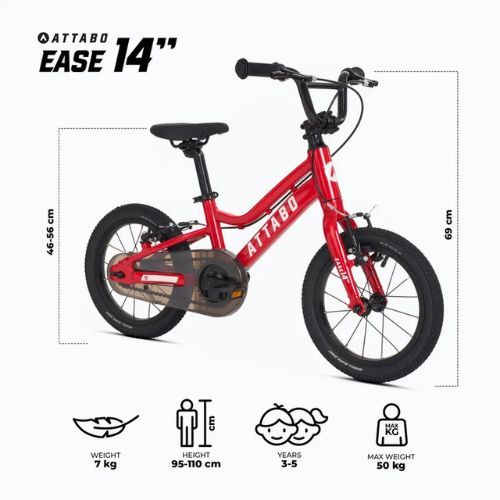 Kinderfahrrad ATTABO EASE 14" rot