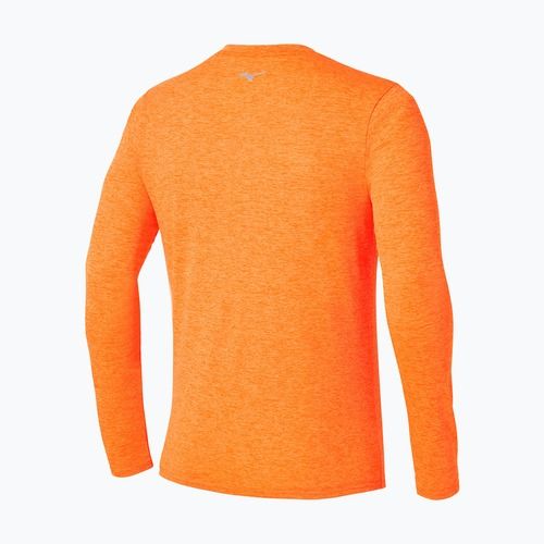 Herren Mizuno Core Impulse Half Zip Tee tangelo running longsleeve