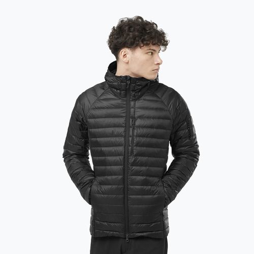 Herren Daunenjacke Salomon Elixir Micro Down Hoodie deep black