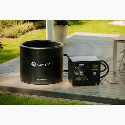 Set AQUASTIC Pool 382 L mit Eisbadeaggregat BrrFree black