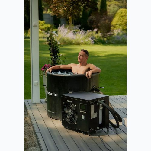 Set AQUASTIC Pool 382 L mit Eisbadeaggregat BrrFree black