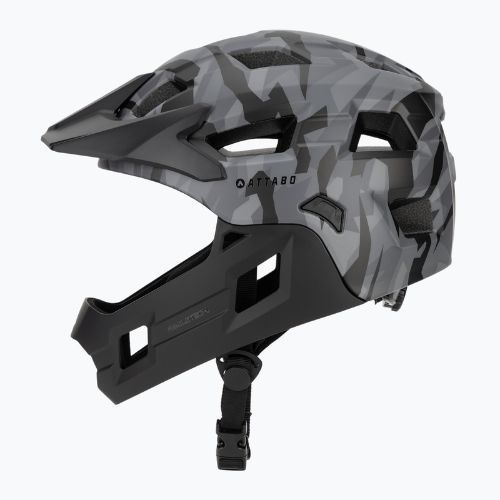 Kinderfahrradhelm ATTABO Predator full face gray