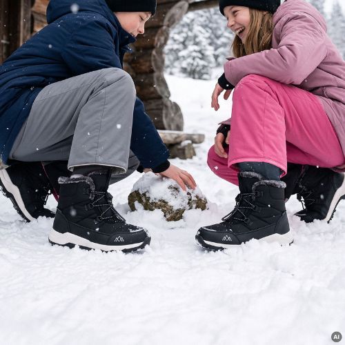 Kinder-Winterstiefel KADVA Andy WP JR schwarz