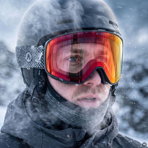 ATTABO Skibrille Kinik schwarz