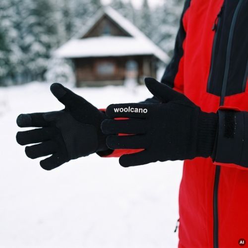Handschuhe Woolcano GLV1106 Czarny