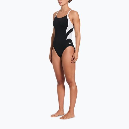 Damen-Einteiler Badeanzug Nike Hydrastrong Fly black/white