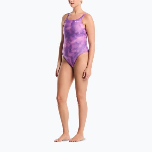 Damen-Einteiler Badeanzug Nike Hydrastrong Multi Pr light magenta