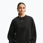 Damenpullover Nike Studio Fleece Medium Weight total black/sail