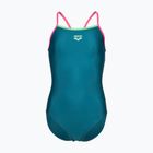 Kinder Badeanzug arena Light Drop Solid deep teel/shocking pink/verbena