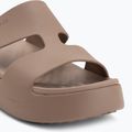 Damen-Pantoletten Crocs Gateway Platform H-Strap latte 7