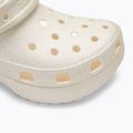 Damen Crocs Classic Platform Glitter Kreide Flip-Flops 8