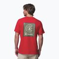 Herren T-Shirt Columbia CSC Basic Logo Back Tee mountain red/linework c badge 3