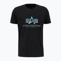 Alpha Industries Herren Basic Regenbogen Reflektierendes T-Shirt schwarz 4