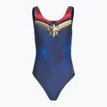 Speedo Damen Badeanzug einteilig Digital Placement U-Back blau/rot