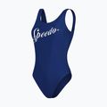 Speedo Logo Deep U-Back einteiliger Badeanzug navy blau 8-00307614518 4