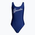 Speedo Logo Deep U-Back einteiliger Badeanzug navy blau 8-00307614518