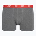 Herren CR7 Basic Trunk Boxershorts 3 Paar grau melange/rot/navy 2