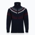 Herrenpullover Woolcano SWT1093 Granatrowy/Kremowy 3