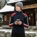 Damenpullover Woolcano SWT1094 Czarny/Kremowy/ Czerwony 10