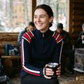 Damenpullover Woolcano SWT1094 Czarny/Kremowy/ Czerwony 11
