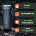Trinkflasche mit Filter Bachgold Selfpress Waterfilter 500 ml Schwarz 4