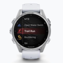 Uhr Garmin Fenix 8 43 mm Amoled silver/white stone