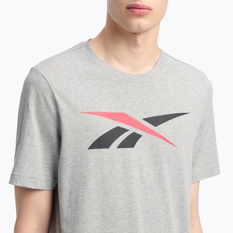 Shirt Herren Reebok Gs Vector Tee medium grey heather/vector red 4