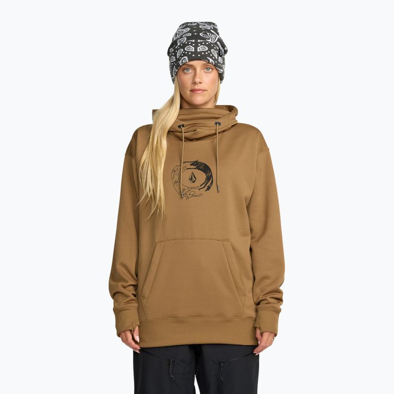 Damen-Snowboard-Pullover Volcom Riding Hydro P/O bronze