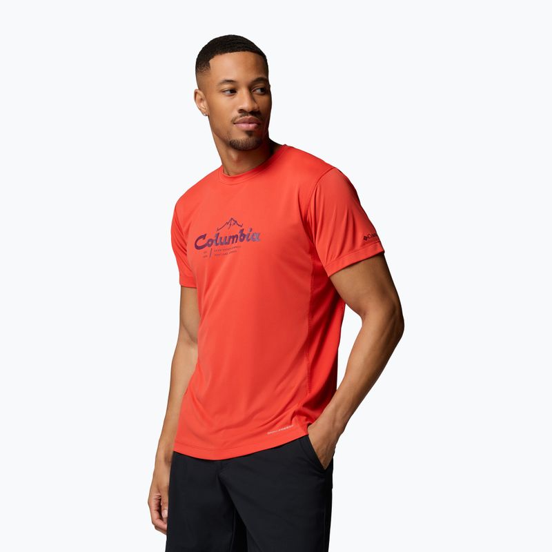 Herren T-Shirt Columbia Zero Rules Light Graphic Crew super sonic/scripted peaks 4