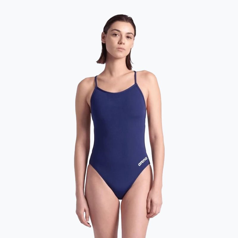Einteiliger Badeanzug arena Lace Back Solid navy/white 5