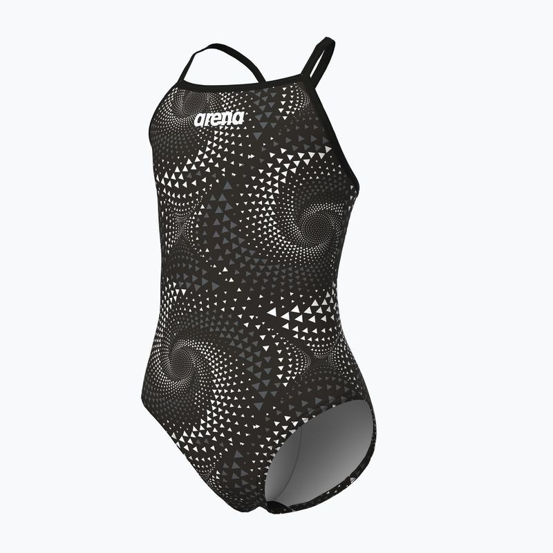 Kinder Badeanzug arena Fireflow Lightdrop Back black/team black 3
