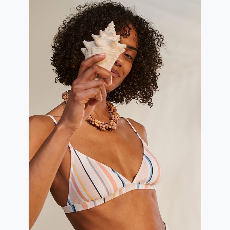 Badeanzug-Oberteil ROXY Beach Classics Fixed Triangle 2021 peach whip sand stripper 11