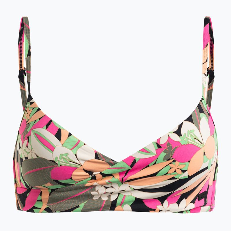 ROXY Printed Beach Classics Wickel-Badeanzug Top anthrazit Palmenlied s
