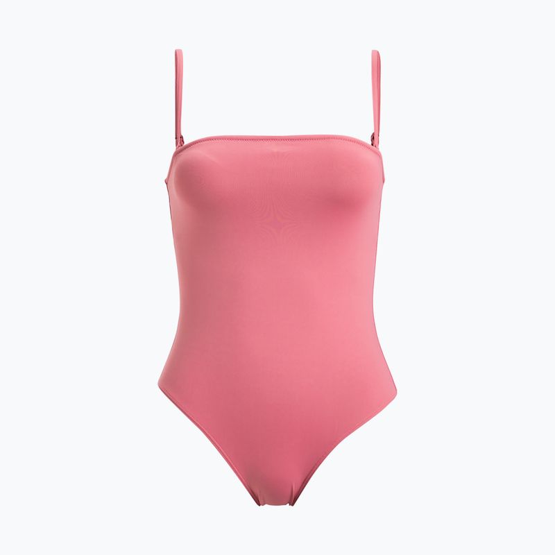 Einteiliger Damen-Badeanzug ROXY Solid Beach Classics Bandeau heather rose