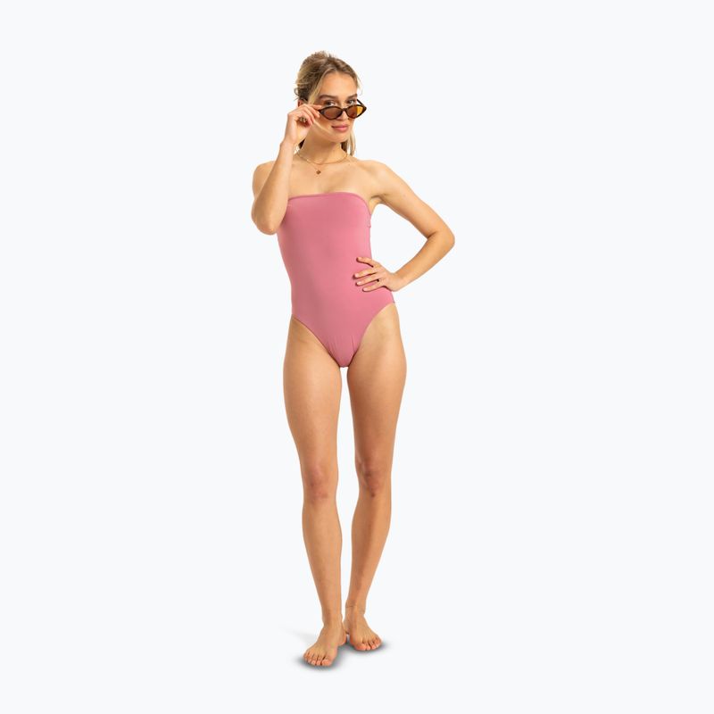 Einteiliger Damen-Badeanzug ROXY Solid Beach Classics Bandeau heather rose 3