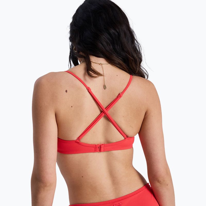 Oberteil des Badeanzugs ROXY Solid Essentials Wrap Bralette hibiscus 4