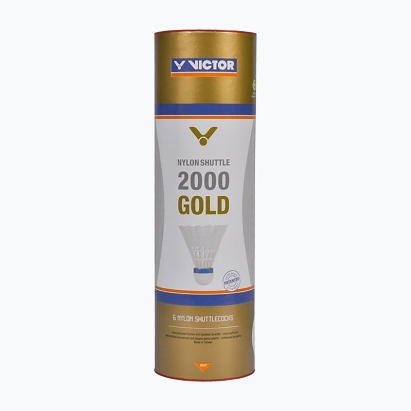 Badminton-Schläger VICTOR Nylon Shuttle 2000 medium 6 Stk. gelb 4