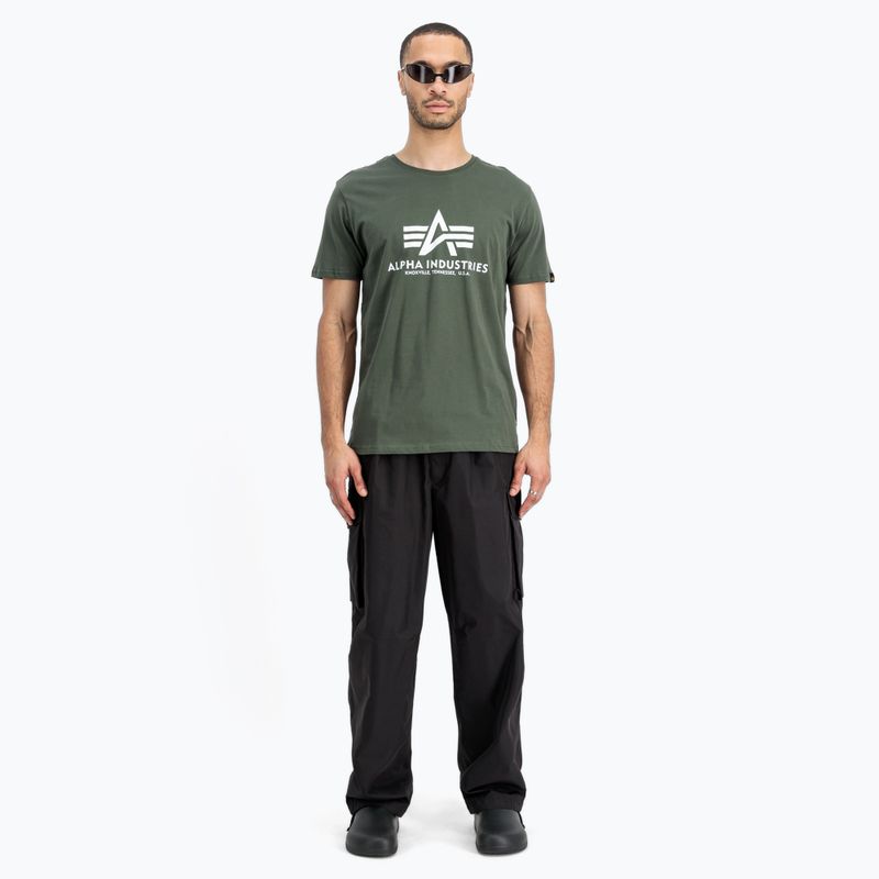 Alpha Industries Herren T-Shirt Basic dunkeloliv 2