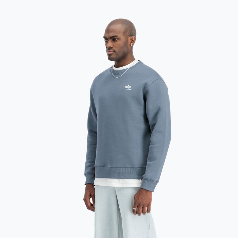Herren Alpha Industries Basic Small Logo Denim blau Sweatshirt