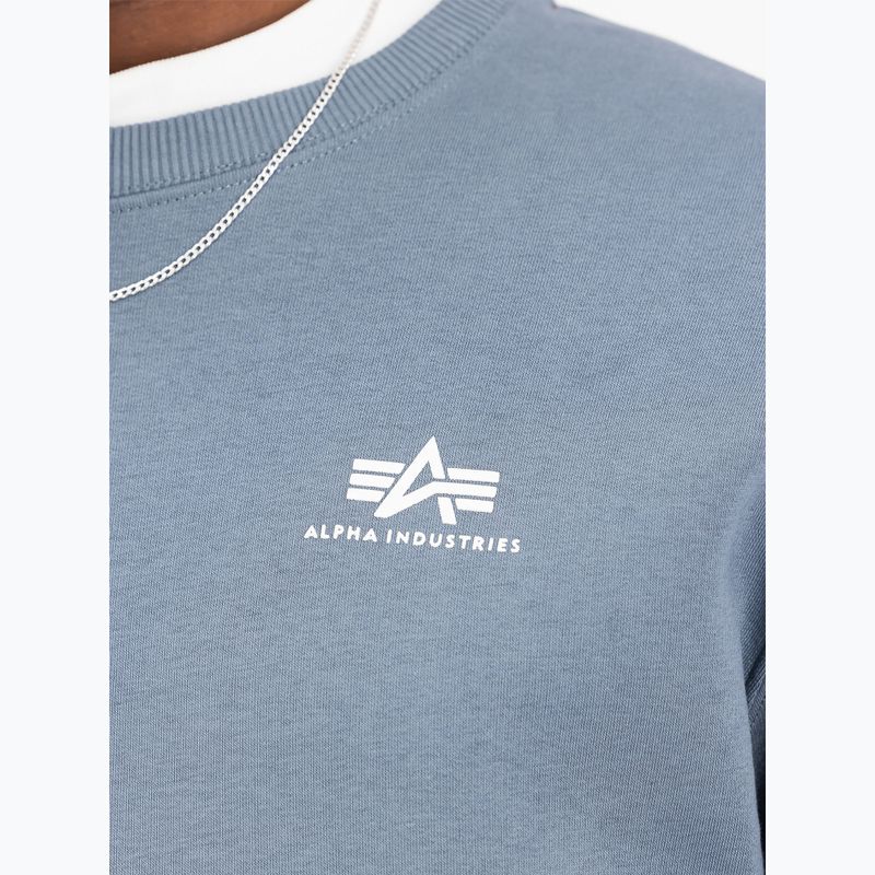 Herren Alpha Industries Basic Small Logo Denim blau Sweatshirt 4