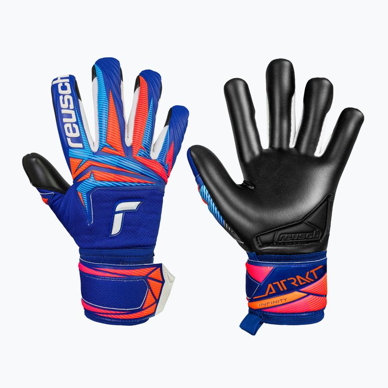 Torwarthandschuhe Reusch Attrakt Infinity Evolution NC sharp blue/shocking orange/black