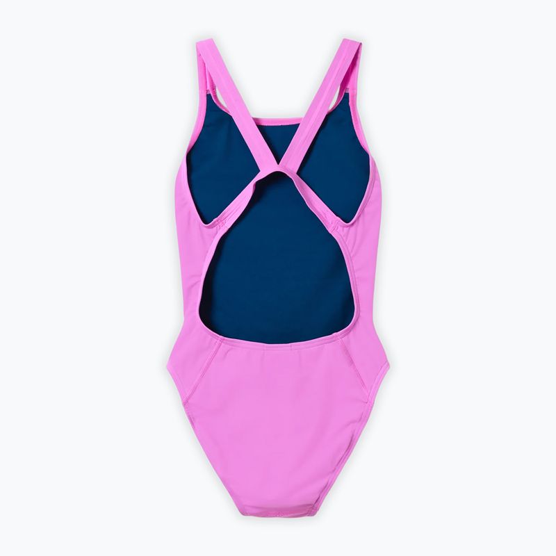 Damen-Einteiler Badeanzug Speedo Solid Leaderback orchid shine 2