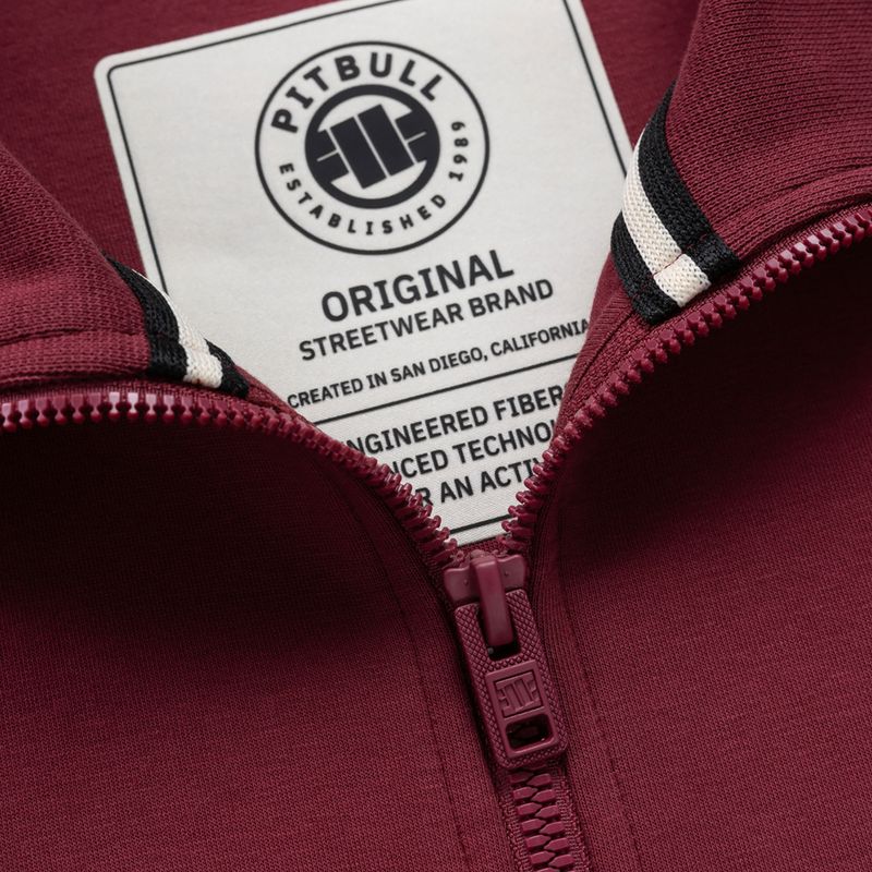 Herrenpullover Pitbull Sampson Zip burgundy 3