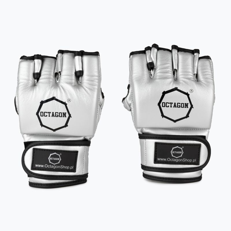 Octagon MMA Grappling Handschuhe silber 2