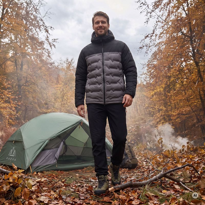 Herren gefütterte Jacke KADVA GlacierShell grau 6