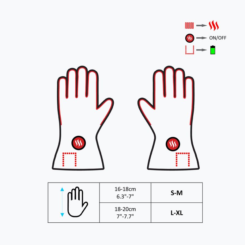 Glovii GEG grau beheizte Handschuhe 12