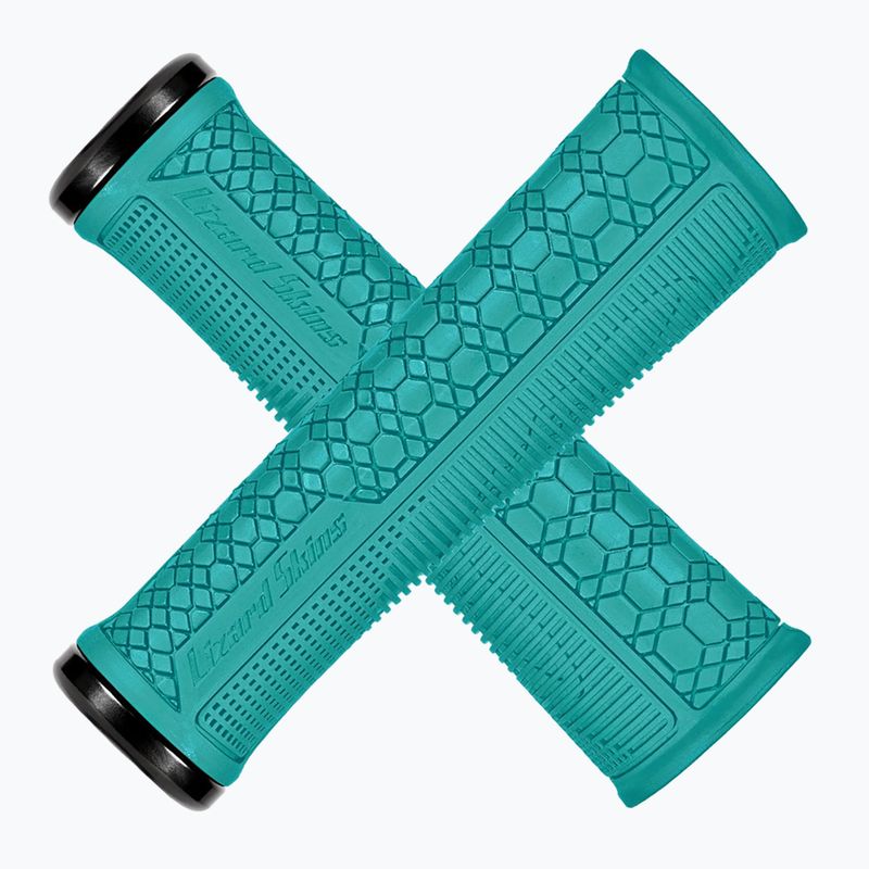 Lenkergriffe Lizard Skins 36.5 Single-Clamp Gradient teal