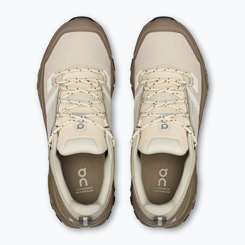 Damen-Wanderschuhe On Cloudrock Low Waterproof grain/soba 10